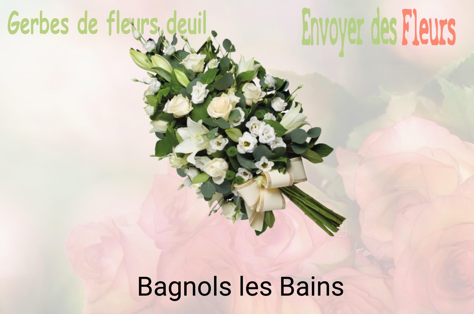 Gerbe de fleurs de deuil livrée à Bagnols-les-Bains